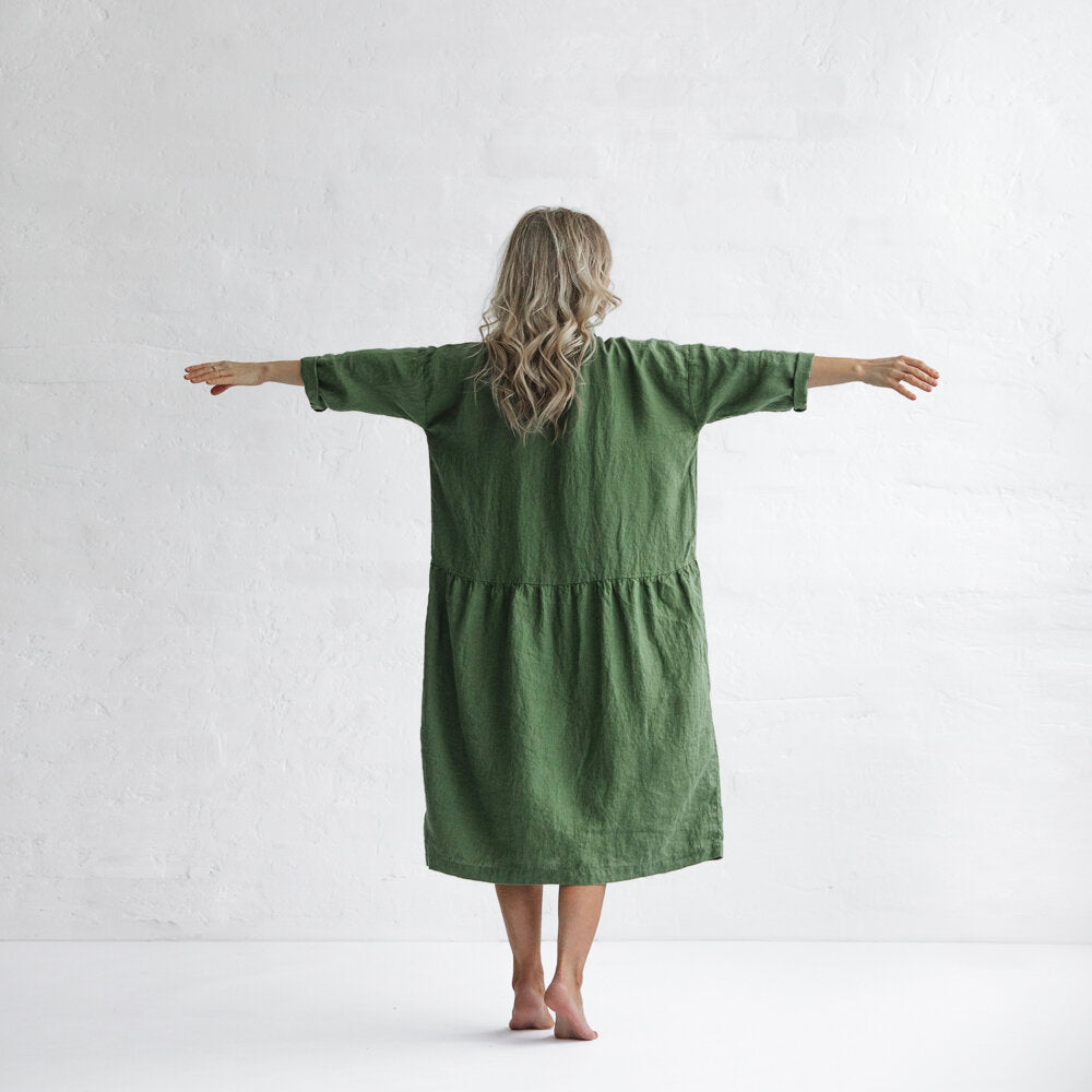 Seaside Tones - Oversized Dress - Olive