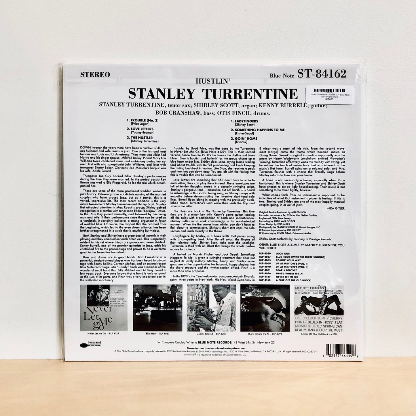 Stanley Turrentine - Hustlin. LP [Blue Note Tone Poet Series]