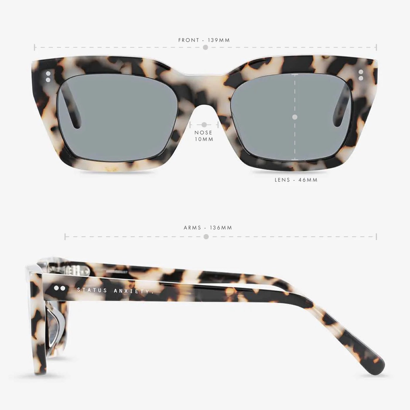 Status Anxiety - Antagonist Sunglasses - White Tort