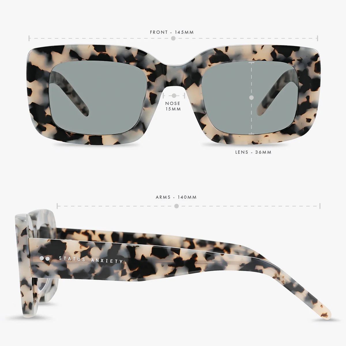 Status Anxiety - Unyielding Sunglasses - White Tort