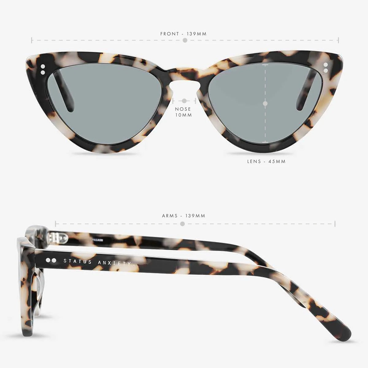 Status Anxiety - Villain Sunglasses - White Tort