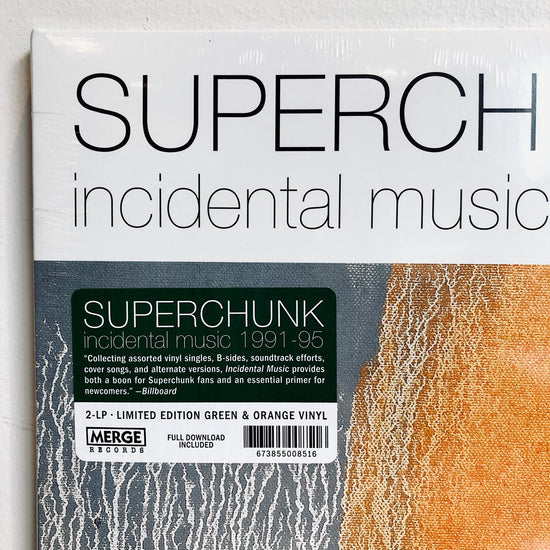 RSD2022 - SUPERCHUNK - INCIDENTAL MUSIC 1991-1995. 2LP [LIMITED GREEN & ORANGE VINYL]