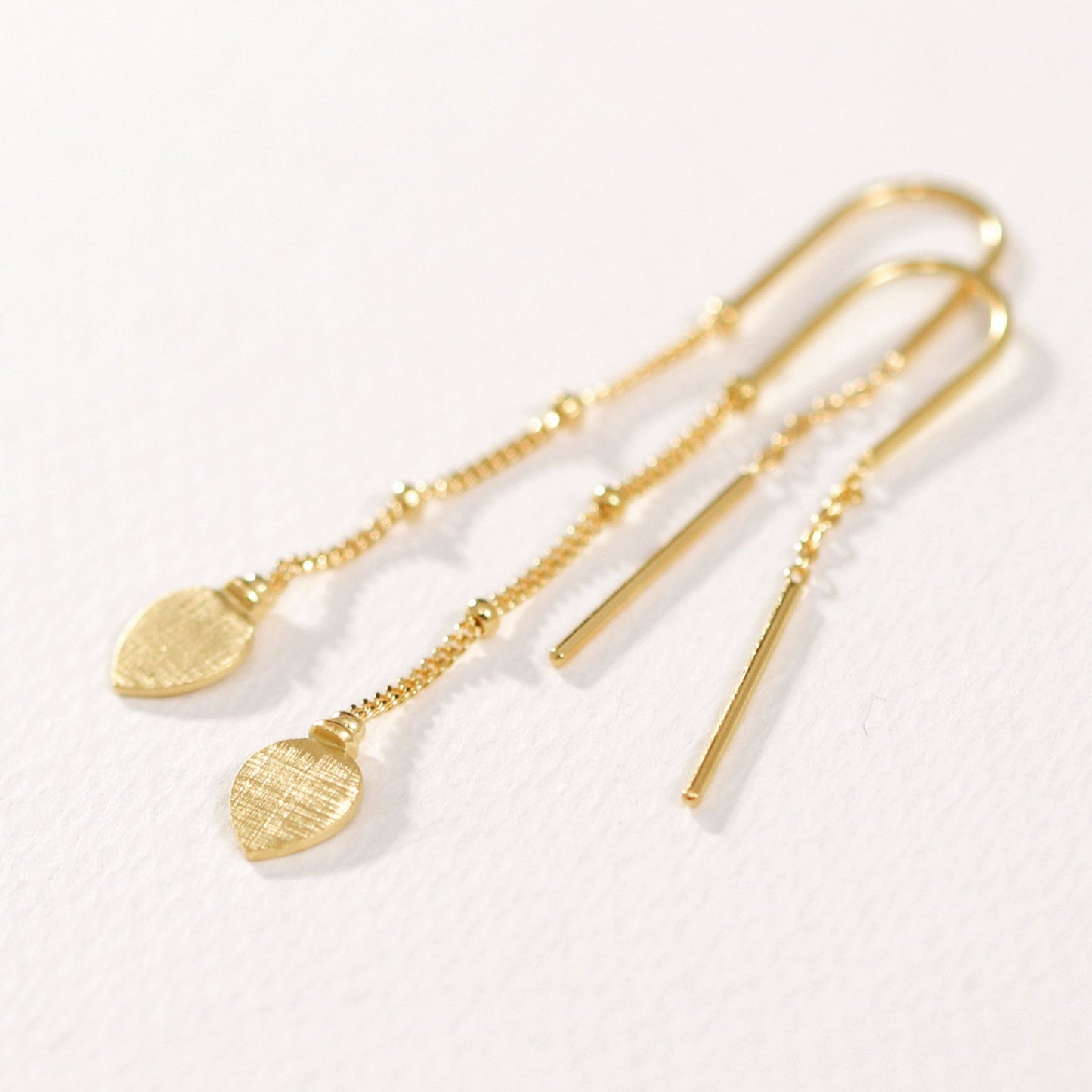 Temple of The Sun - Hanging Lotus Earrings - Gold