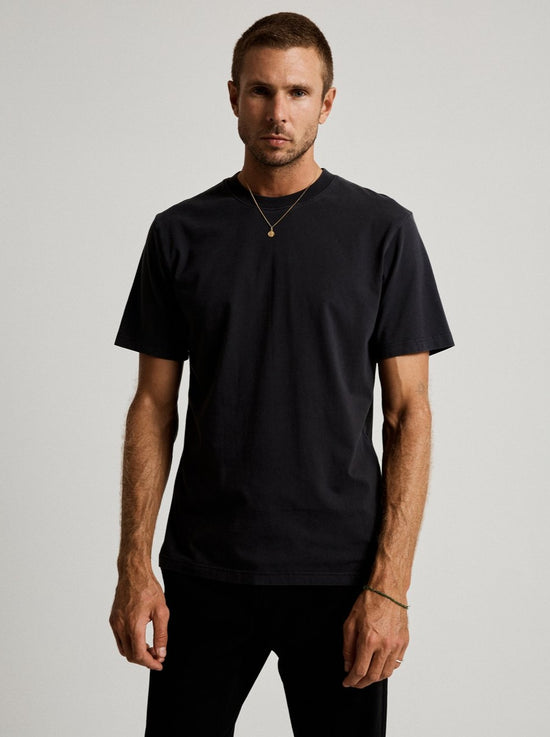 Mr Simple - Fair Trade Heavy Weight Tee in Washed Black